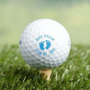Personalised Baby Boy Gender Reveal Announcement Golf Balls