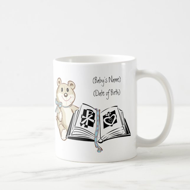 Personalised Baby Boy Mug-Jeremiah 1:5 Coffee Mug (Right)