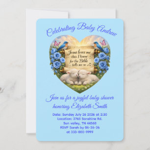 Personalised Baby boy Shower Invitation