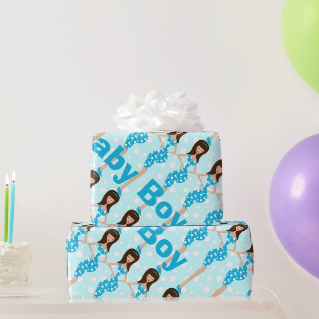 Personalised Baby Boy Wrapping Paper (Party Gifts)