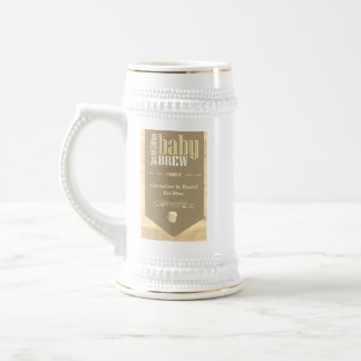 Personalised Baby Brew Beer Label Funny Shower Stein