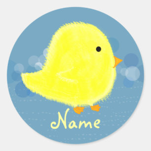 Personalised Baby Chick Sticker Template
