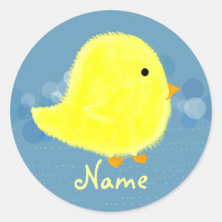 Personalised Baby Chick Sticker Template