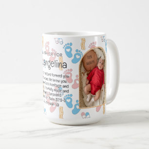 Personalised Baby Christian Prayer Keepsake Coffee Mug