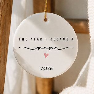 Personalised Baby Coming Soon Christmas Ceramic Ornament