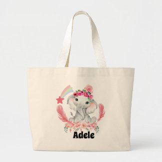 Personalised Baby diaper Large Tote Bag