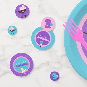 Personalised Baby Doll Birthday Party Decoration Confetti