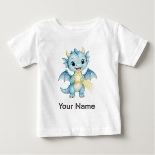 Personalised Baby Dragon Shooting Star T-Shirt