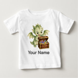 Personalised Baby Dragon Treasure Chest Kids T-Shirt