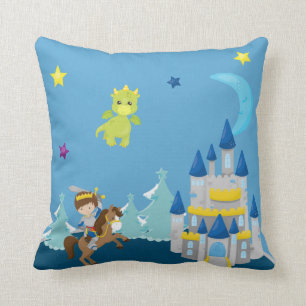 Personalised Baby Dragons Mediaeval Knight Nursery Cushion