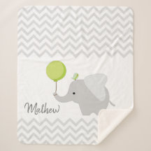 Personalised Baby Elephant Blanket