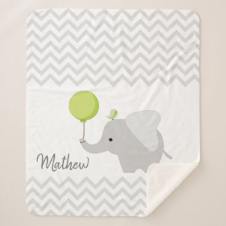 Personalised Baby Elephant Blanket