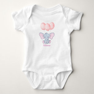 Personalised Baby Elephant Bodysuit