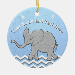 Personalised Baby Elephant Christmas Ornaments