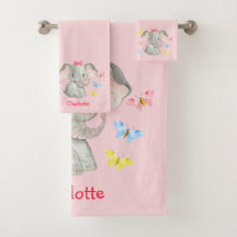 Personalised Baby Elephant Girls Pink