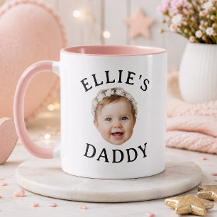 Personalised Baby Face Daddy Mummy photo gift Mug