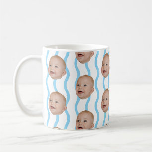 Personalised Baby Face Father's Day Gift For Dad Coffee Mug