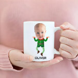 Personalised Baby Face Funny Christmas Elf Coffee Mug<br><div class="desc">Personalised Baby Face Funny Christmas Elf, Replace the face of this Elf with your favourite photo (make sure to crop as much to the face as possible and use an app to remove the background) and personalise this funny Christmas Holiday Wrapping Paper with your kid, husband, or boyfriend on it!...</div>