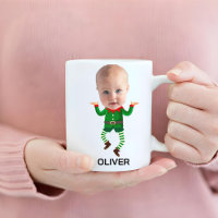 Personalised Baby Face Funny Christmas Elf