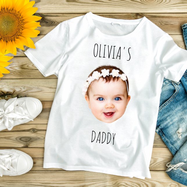 Personalised Baby Face New Father's Day Gift T-Shirt (Creator Uploaded)