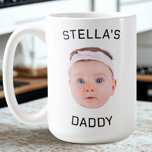 Personalised Baby Face Photo Dad Gift Coffee Mug