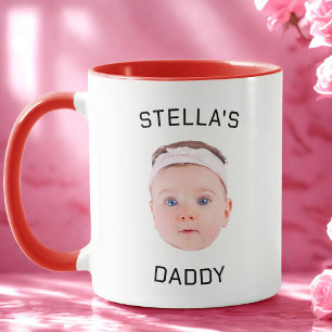 Personalised Baby Face Photo Dad Gift Mug