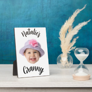 Personalised Baby Face Photo Name Granny Gift Plaque