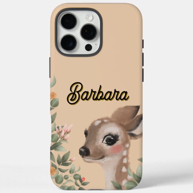 Personalised Baby Fawn Phone / iPad case (Back)