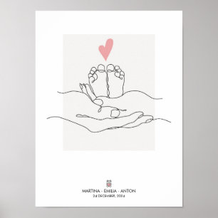 Personalised Baby Feet Poster