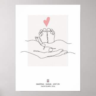 Personalised Baby Feet Poster