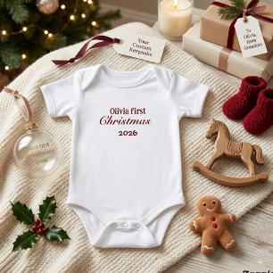 Personalised Baby First Christmas Bodysuit 2026