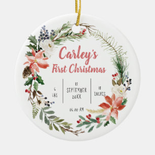 Personalised Baby First Christmas Ceramic Ornament