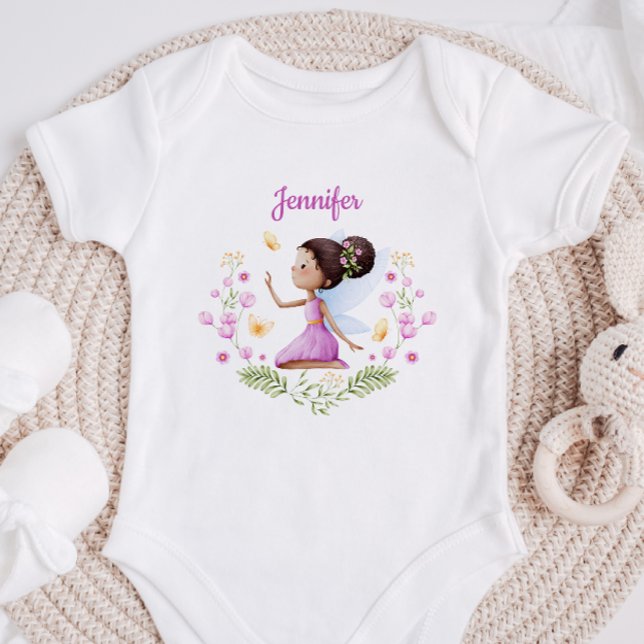 Personalised Baby Girl Bodysuit With A Fairy (Creator Uploaded)