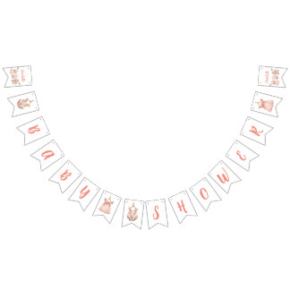 Personalised Baby Girl Bunting Flags Banner
