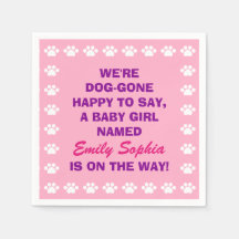 Personalised Baby Girl - Dog Themed Baby Shower