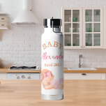 Personalised Baby Girl Name Water Bottle<br><div class="desc">Celebrate your little one in style with this adorable custom water bottle! Featuring soft pink tones and a sweet baby illustration,  it's perfect for pregnancy announcements,  baby showers,  or a thoughtful gift for new parents. Personalise it with baby’s name and due date to make it truly special.</div>