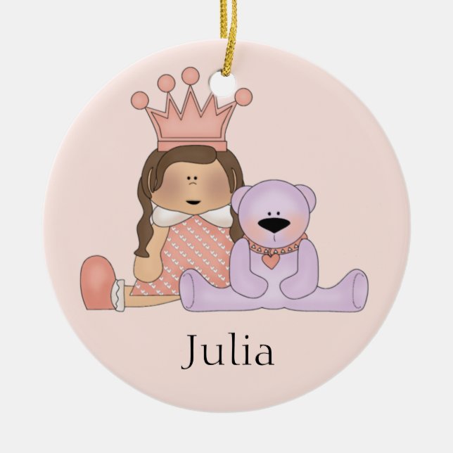 Personalised Baby Girl Ornament (Front)