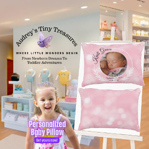 Personalised Baby Girl Pillow