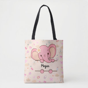 Personalised Baby Girl Tote Bag