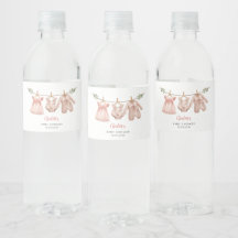 Personalised Baby Girl Water Bottle Labels