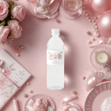 Personalised Baby Girl Water Bottle Labels