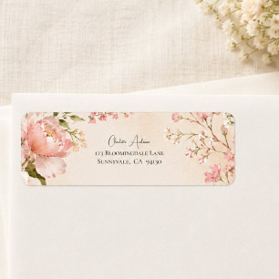 Personalised Baby in Bloom Floral Return Address Label