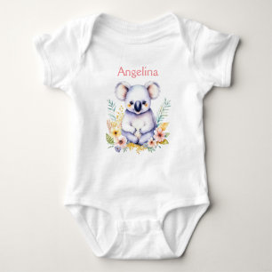 Personalised Baby Koala Bear  Baby Bodysuit