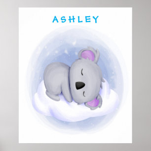 Personalised Baby Koala Poster