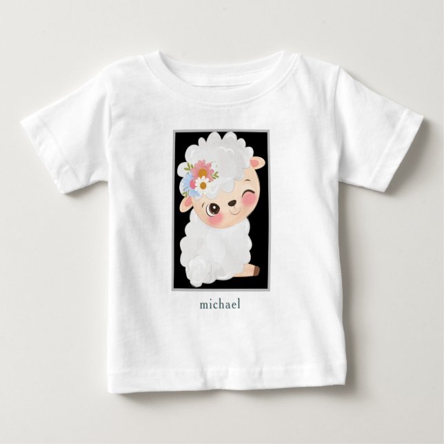 Personalised Baby Lamb T-Shirt (Front)