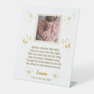 Personalised Baby Memorial Pedestal Sign