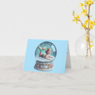Personalised Baby Mermaid Welcome Card