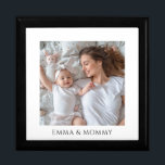 Personalised Baby Mum Photo Wood Keepsake Box<br><div class="desc">A sweet personalised photo wood lacquered keepsake box. Replace this photo with your own favourite photo of any kind.</div>