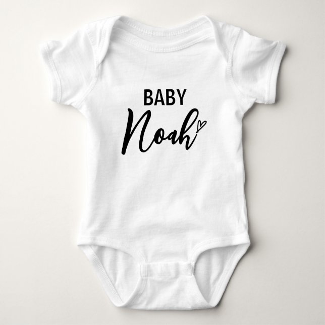Personalised Baby Name Announcement Gift Bodysuit (Front)