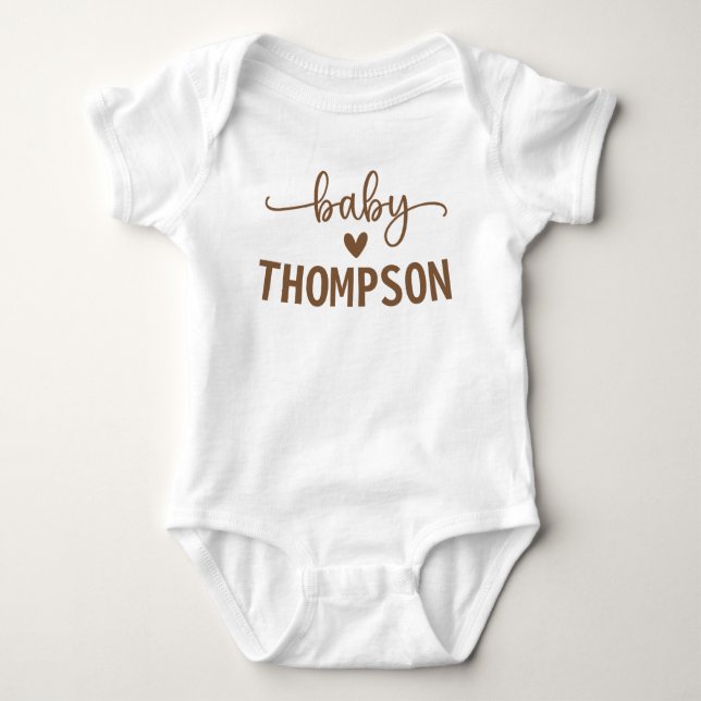 Personalised Baby Name, Custom Coming Soon Newborn Bodysuit (Front)